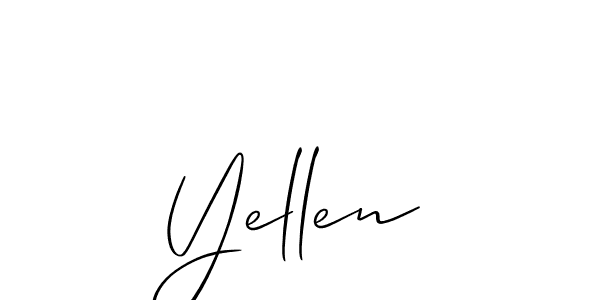 Create a beautiful signature design for name Yellen. With this signature (Allison_Script) fonts, you can make a handwritten signature for free. Yellen signature style 2 images and pictures png