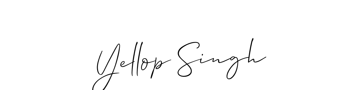 Also You can easily find your signature by using the search form. We will create Yellop Singh name handwritten signature images for you free of cost using Allison_Script sign style. Yellop Singh signature style 2 images and pictures png