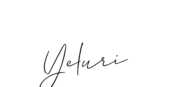 How to make Yeluri signature? Allison_Script is a professional autograph style. Create handwritten signature for Yeluri name. Yeluri signature style 2 images and pictures png