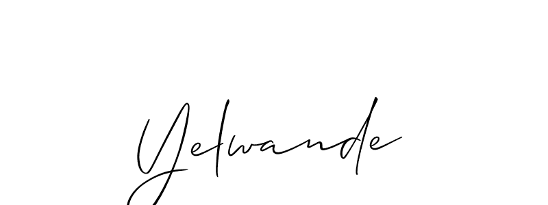 Best and Professional Signature Style for Yelwande. Allison_Script Best Signature Style Collection. Yelwande signature style 2 images and pictures png