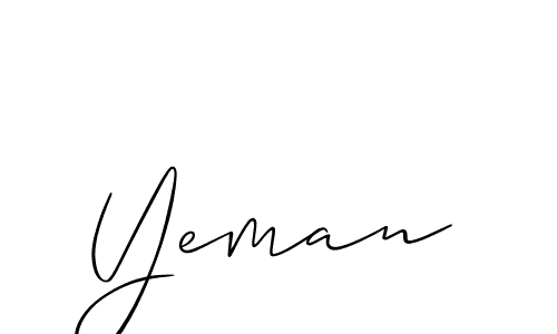 Once you've used our free online signature maker to create your best signature Allison_Script style, it's time to enjoy all of the benefits that Yeman name signing documents. Yeman signature style 2 images and pictures png