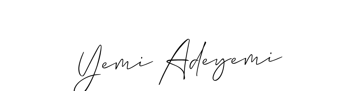 How to make Yemi Adeyemi signature? Allison_Script is a professional autograph style. Create handwritten signature for Yemi Adeyemi name. Yemi Adeyemi signature style 2 images and pictures png