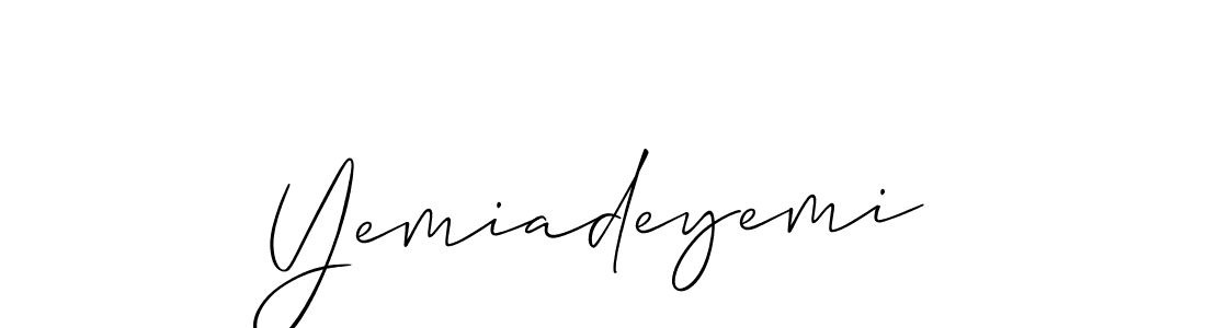 Also we have Yemiadeyemi name is the best signature style. Create professional handwritten signature collection using Allison_Script autograph style. Yemiadeyemi signature style 2 images and pictures png