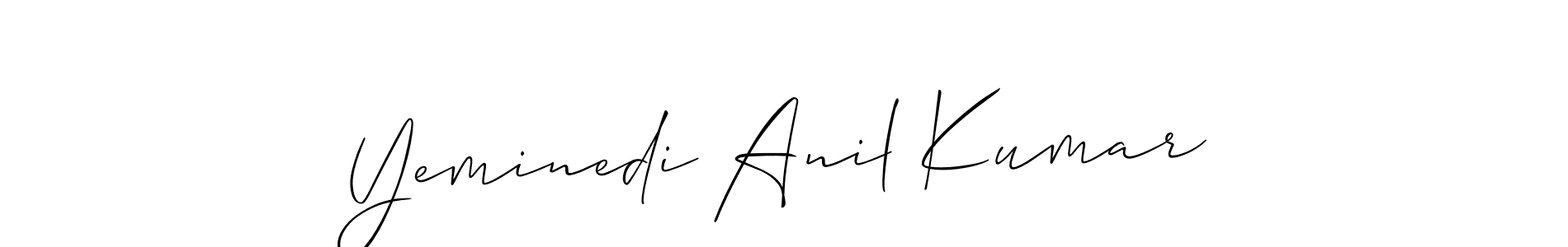 Also we have Yeminedi Anil Kumar name is the best signature style. Create professional handwritten signature collection using Allison_Script autograph style. Yeminedi Anil Kumar signature style 2 images and pictures png