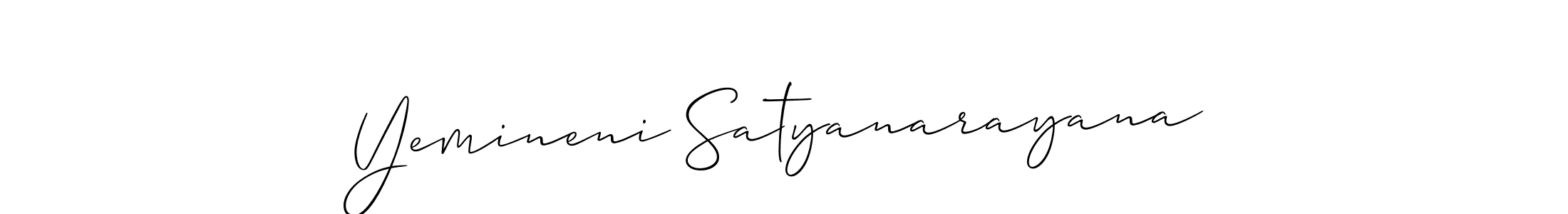 Also You can easily find your signature by using the search form. We will create Yemineni Satyanarayana name handwritten signature images for you free of cost using Allison_Script sign style. Yemineni Satyanarayana signature style 2 images and pictures png