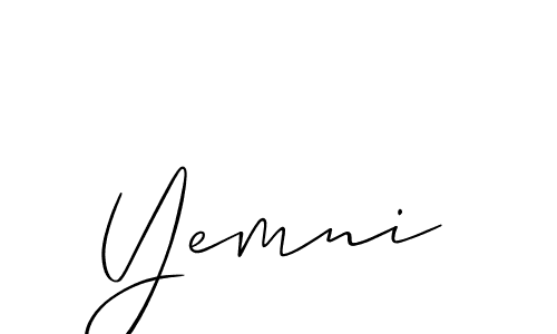 How to Draw Yemni signature style? Allison_Script is a latest design signature styles for name Yemni. Yemni signature style 2 images and pictures png