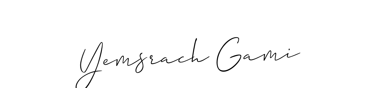 Make a beautiful signature design for name Yemsrach Gami. Use this online signature maker to create a handwritten signature for free. Yemsrach Gami signature style 2 images and pictures png