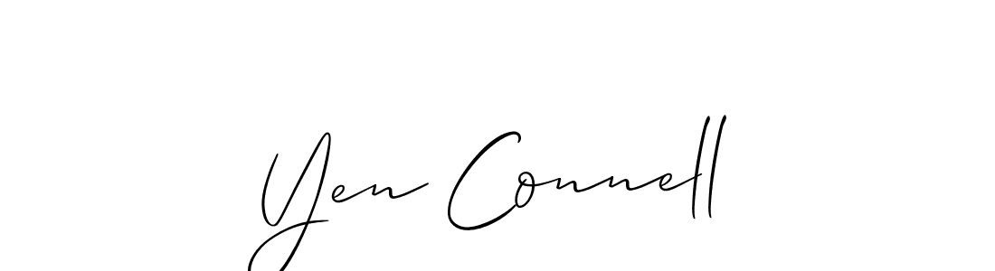 It looks lik you need a new signature style for name Yen Connell. Design unique handwritten (Allison_Script) signature with our free signature maker in just a few clicks. Yen Connell signature style 2 images and pictures png