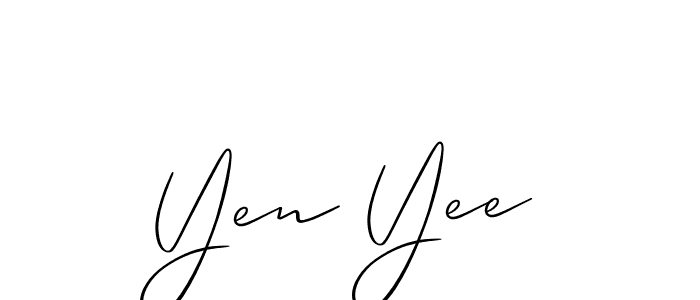 Design your own signature with our free online signature maker. With this signature software, you can create a handwritten (Allison_Script) signature for name Yen Yee. Yen Yee signature style 2 images and pictures png