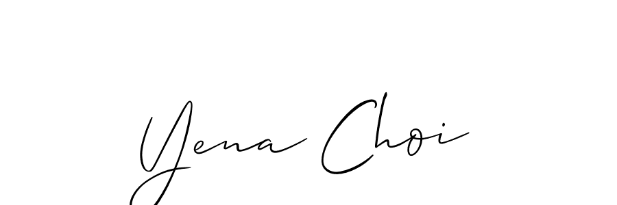 Yena Choi stylish signature style. Best Handwritten Sign (Allison_Script) for my name. Handwritten Signature Collection Ideas for my name Yena Choi. Yena Choi signature style 2 images and pictures png