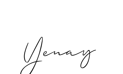 Yenay stylish signature style. Best Handwritten Sign (Allison_Script) for my name. Handwritten Signature Collection Ideas for my name Yenay. Yenay signature style 2 images and pictures png