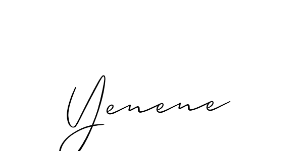 Allison_Script is a professional signature style that is perfect for those who want to add a touch of class to their signature. It is also a great choice for those who want to make their signature more unique. Get Yenene name to fancy signature for free. Yenene signature style 2 images and pictures png
