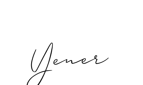 Design your own signature with our free online signature maker. With this signature software, you can create a handwritten (Allison_Script) signature for name Yener. Yener signature style 2 images and pictures png