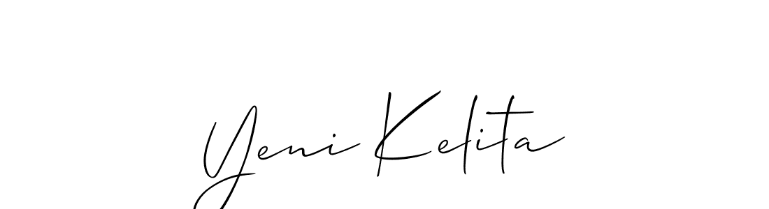 It looks lik you need a new signature style for name Yeni Kelita. Design unique handwritten (Allison_Script) signature with our free signature maker in just a few clicks. Yeni Kelita signature style 2 images and pictures png
