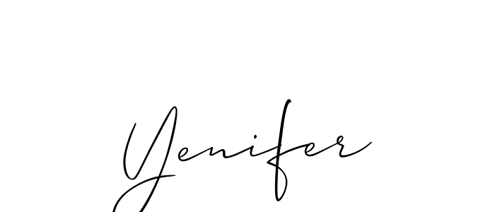 Create a beautiful signature design for name Yenifer. With this signature (Allison_Script) fonts, you can make a handwritten signature for free. Yenifer signature style 2 images and pictures png