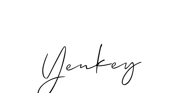 Make a short Yenkey signature style. Manage your documents anywhere anytime using Allison_Script. Create and add eSignatures, submit forms, share and send files easily. Yenkey signature style 2 images and pictures png