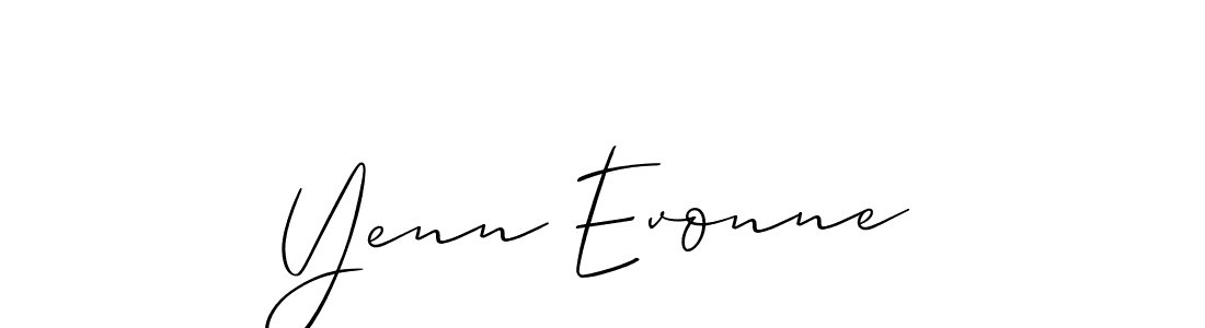 Also we have Yenn Evonne name is the best signature style. Create professional handwritten signature collection using Allison_Script autograph style. Yenn Evonne signature style 2 images and pictures png