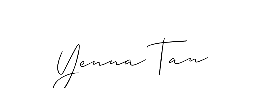 Use a signature maker to create a handwritten signature online. With this signature software, you can design (Allison_Script) your own signature for name Yenna Tan. Yenna Tan signature style 2 images and pictures png