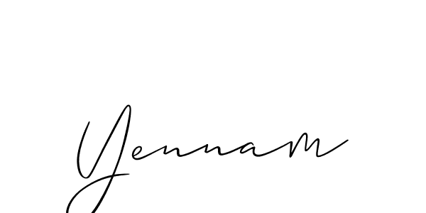How to make Yennam signature? Allison_Script is a professional autograph style. Create handwritten signature for Yennam name. Yennam signature style 2 images and pictures png