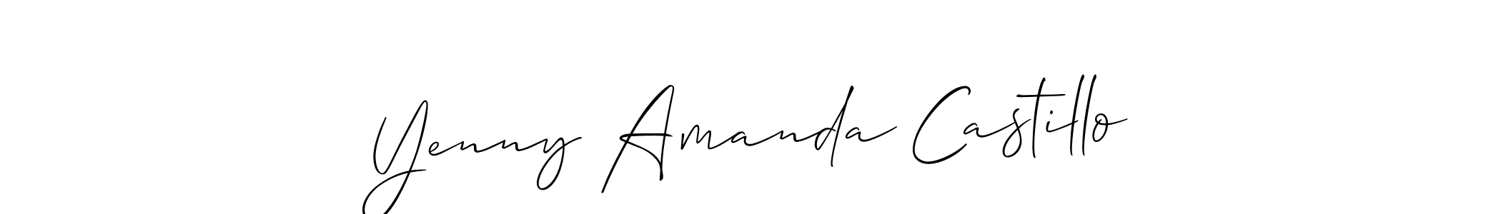 Use a signature maker to create a handwritten signature online. With this signature software, you can design (Allison_Script) your own signature for name Yenny Amanda Castillo. Yenny Amanda Castillo signature style 2 images and pictures png