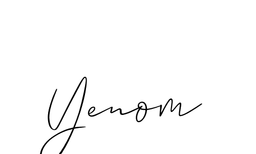 You should practise on your own different ways (Allison_Script) to write your name (Yenom) in signature. don't let someone else do it for you. Yenom signature style 2 images and pictures png