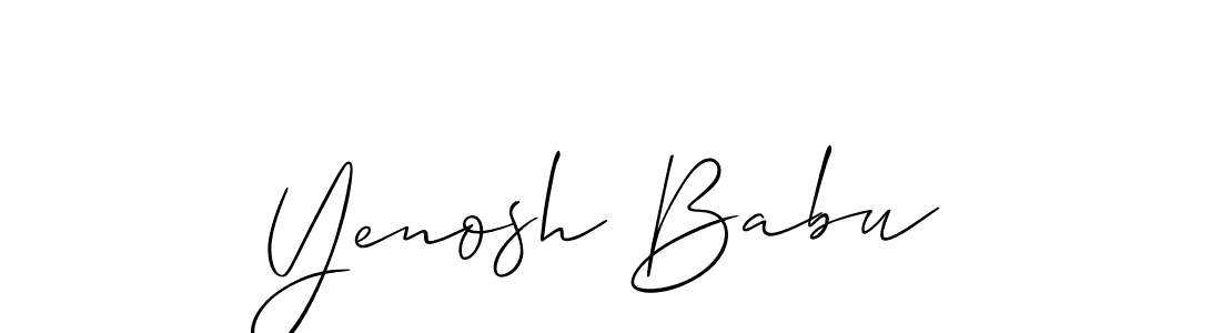 Create a beautiful signature design for name Yenosh Babu. With this signature (Allison_Script) fonts, you can make a handwritten signature for free. Yenosh Babu signature style 2 images and pictures png