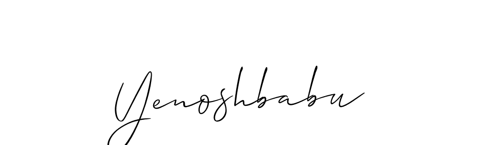 It looks lik you need a new signature style for name Yenoshbabu. Design unique handwritten (Allison_Script) signature with our free signature maker in just a few clicks. Yenoshbabu signature style 2 images and pictures png