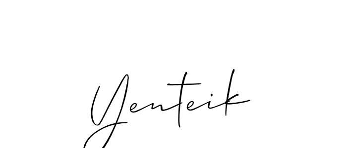 You can use this online signature creator to create a handwritten signature for the name Yenteik. This is the best online autograph maker. Yenteik signature style 2 images and pictures png