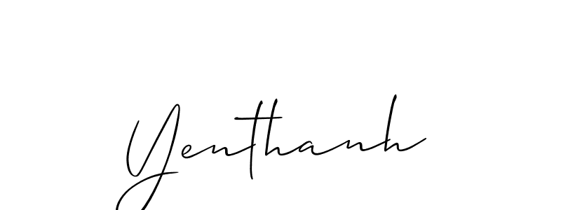 Also You can easily find your signature by using the search form. We will create Yenthanh name handwritten signature images for you free of cost using Allison_Script sign style. Yenthanh signature style 2 images and pictures png