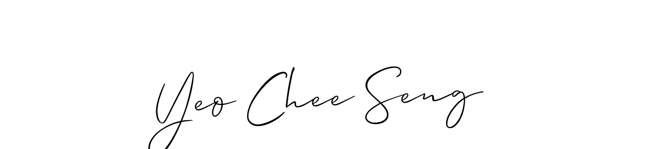 The best way (Allison_Script) to make a short signature is to pick only two or three words in your name. The name Yeo Chee Seng include a total of six letters. For converting this name. Yeo Chee Seng signature style 2 images and pictures png