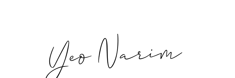 Yeo Narim stylish signature style. Best Handwritten Sign (Allison_Script) for my name. Handwritten Signature Collection Ideas for my name Yeo Narim. Yeo Narim signature style 2 images and pictures png