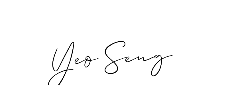 Make a short Yeo Seng signature style. Manage your documents anywhere anytime using Allison_Script. Create and add eSignatures, submit forms, share and send files easily. Yeo Seng signature style 2 images and pictures png
