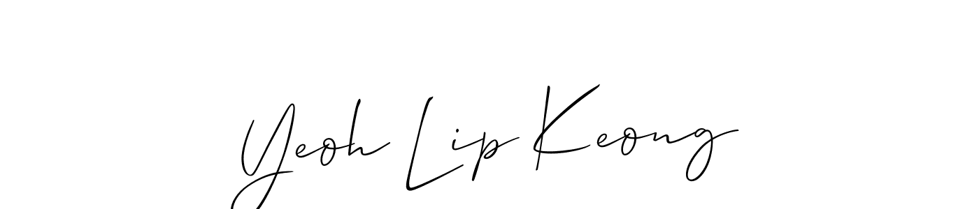 How to Draw Yeoh Lip Keong signature style? Allison_Script is a latest design signature styles for name Yeoh Lip Keong. Yeoh Lip Keong signature style 2 images and pictures png