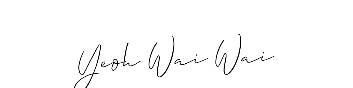It looks lik you need a new signature style for name Yeoh Wai Wai. Design unique handwritten (Allison_Script) signature with our free signature maker in just a few clicks. Yeoh Wai Wai signature style 2 images and pictures png