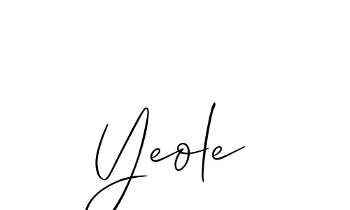 You should practise on your own different ways (Allison_Script) to write your name (Yeole) in signature. don't let someone else do it for you. Yeole signature style 2 images and pictures png