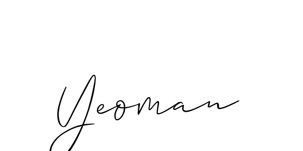 How to Draw Yeoman signature style? Allison_Script is a latest design signature styles for name Yeoman. Yeoman signature style 2 images and pictures png