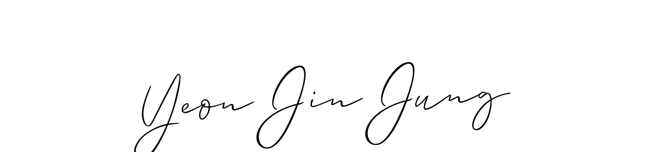 Yeon Jin Jung stylish signature style. Best Handwritten Sign (Allison_Script) for my name. Handwritten Signature Collection Ideas for my name Yeon Jin Jung. Yeon Jin Jung signature style 2 images and pictures png