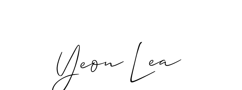 You should practise on your own different ways (Allison_Script) to write your name (Yeon Lea) in signature. don't let someone else do it for you. Yeon Lea signature style 2 images and pictures png