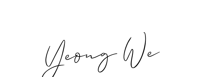 Also we have Yeong We name is the best signature style. Create professional handwritten signature collection using Allison_Script autograph style. Yeong We signature style 2 images and pictures png