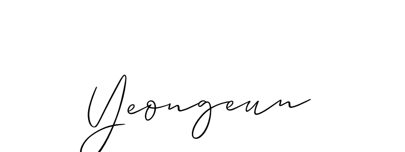 You should practise on your own different ways (Allison_Script) to write your name (Yeongeun) in signature. don't let someone else do it for you. Yeongeun signature style 2 images and pictures png