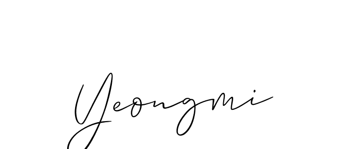 Make a short Yeongmi signature style. Manage your documents anywhere anytime using Allison_Script. Create and add eSignatures, submit forms, share and send files easily. Yeongmi signature style 2 images and pictures png