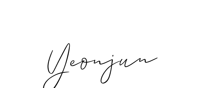 How to Draw Yeonjun signature style? Allison_Script is a latest design signature styles for name Yeonjun. Yeonjun signature style 2 images and pictures png