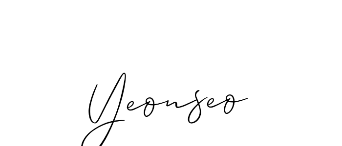 The best way (Allison_Script) to make a short signature is to pick only two or three words in your name. The name Yeonseo include a total of six letters. For converting this name. Yeonseo signature style 2 images and pictures png