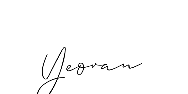 How to Draw Yeovan signature style? Allison_Script is a latest design signature styles for name Yeovan. Yeovan signature style 2 images and pictures png