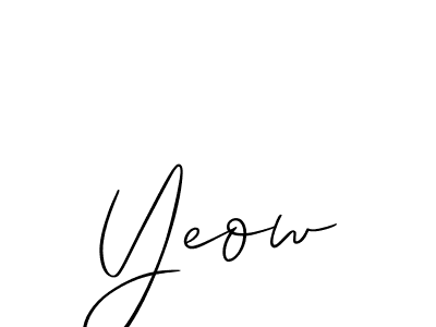 Make a short Yeow signature style. Manage your documents anywhere anytime using Allison_Script. Create and add eSignatures, submit forms, share and send files easily. Yeow signature style 2 images and pictures png