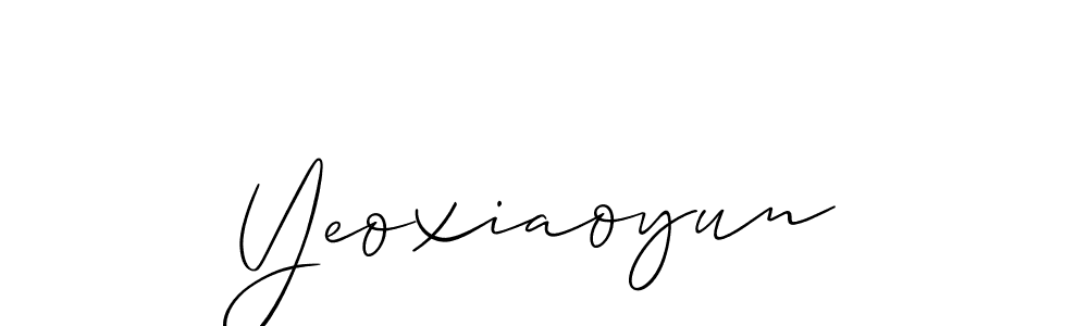 Also You can easily find your signature by using the search form. We will create Yeoxiaoyun name handwritten signature images for you free of cost using Allison_Script sign style. Yeoxiaoyun signature style 2 images and pictures png