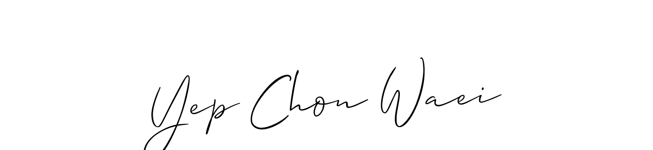 Also we have Yep Chon Waei name is the best signature style. Create professional handwritten signature collection using Allison_Script autograph style. Yep Chon Waei signature style 2 images and pictures png