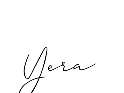 Yera stylish signature style. Best Handwritten Sign (Allison_Script) for my name. Handwritten Signature Collection Ideas for my name Yera. Yera signature style 2 images and pictures png