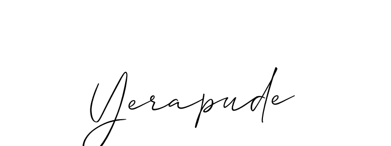Make a short Yerapude signature style. Manage your documents anywhere anytime using Allison_Script. Create and add eSignatures, submit forms, share and send files easily. Yerapude signature style 2 images and pictures png