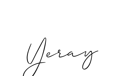 Make a beautiful signature design for name Yeray. With this signature (Allison_Script) style, you can create a handwritten signature for free. Yeray signature style 2 images and pictures png